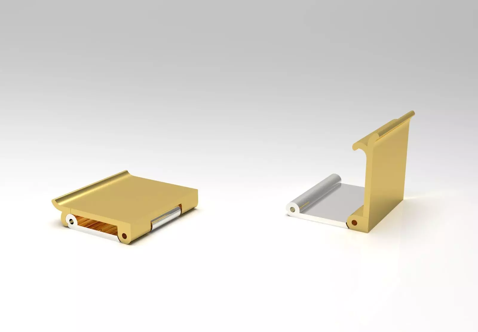 Classic STL 3DM gold two-tone box lock model gl0028 3D print model_3