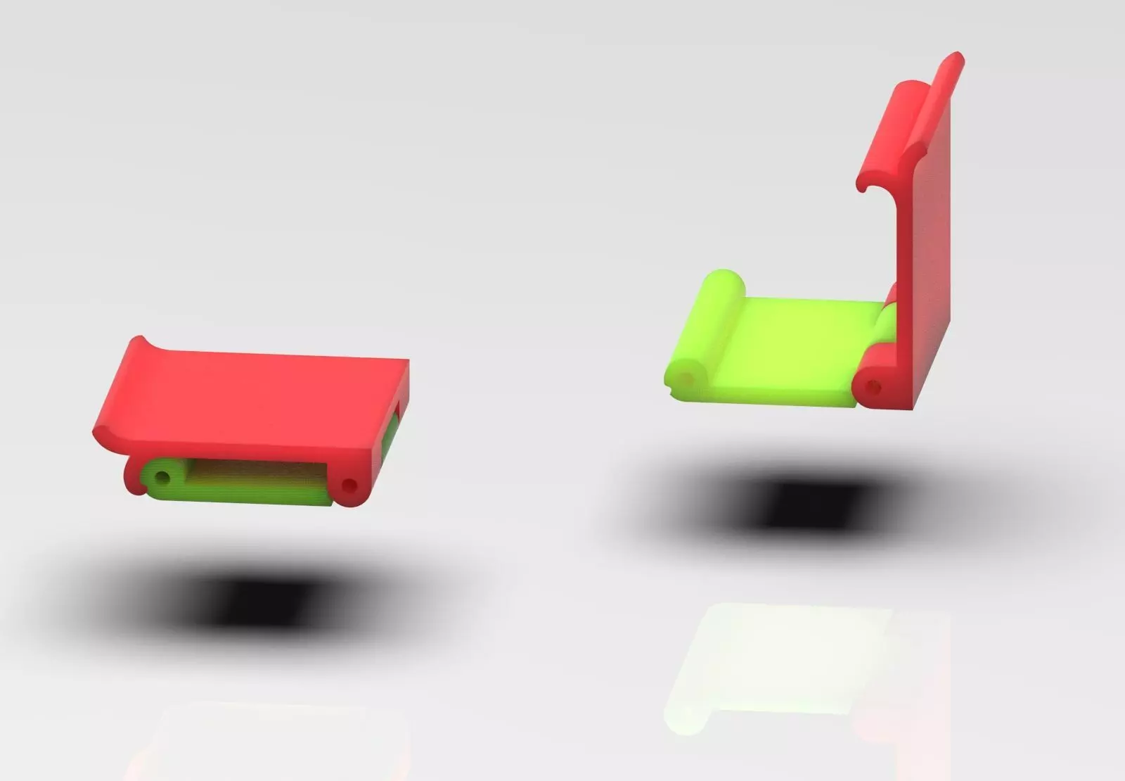 Classic STL 3DM gold two-tone box lock model gl0028 3D print model_30