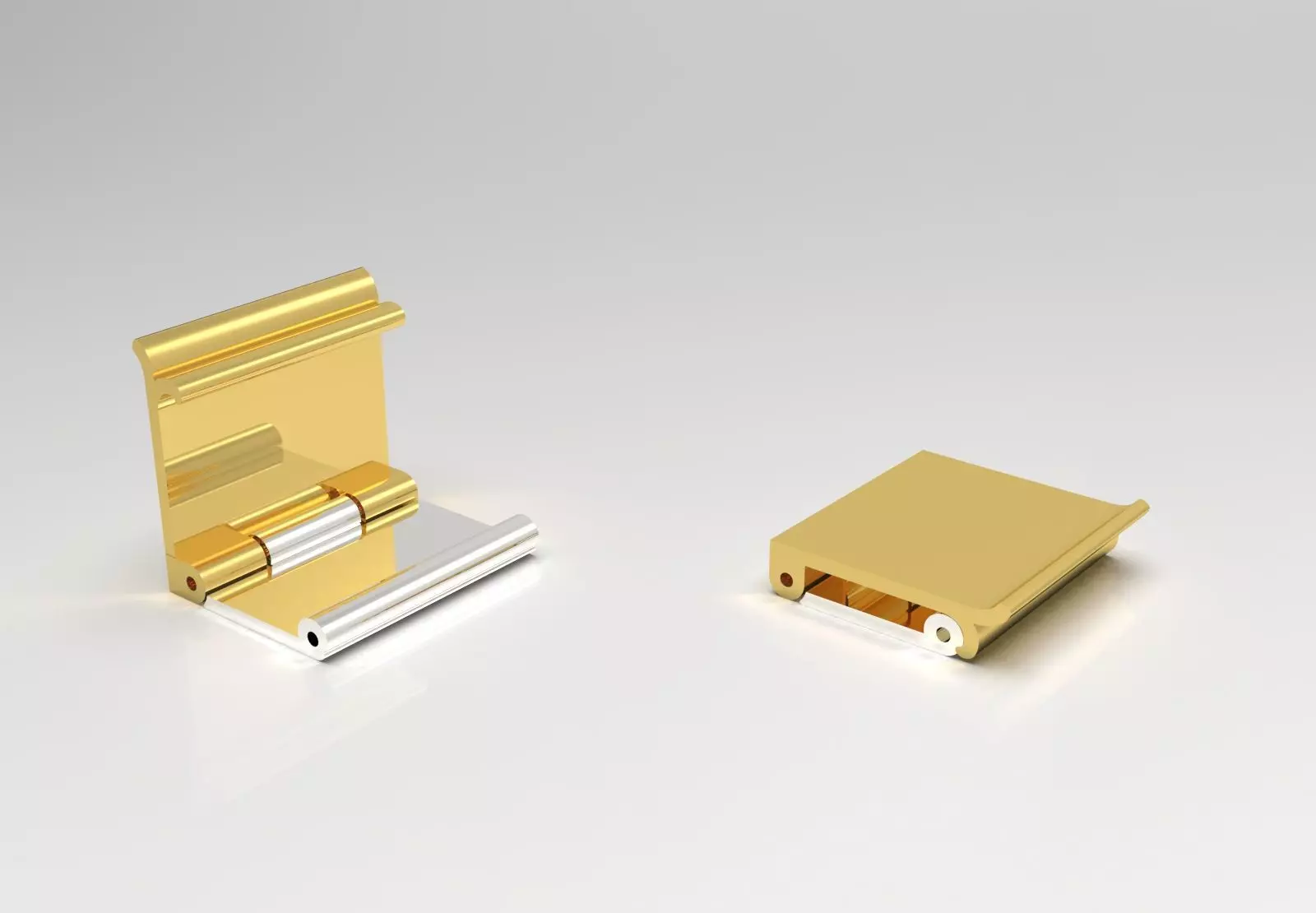 Classic STL 3DM gold two-tone box lock model gl0028 3D print model_4