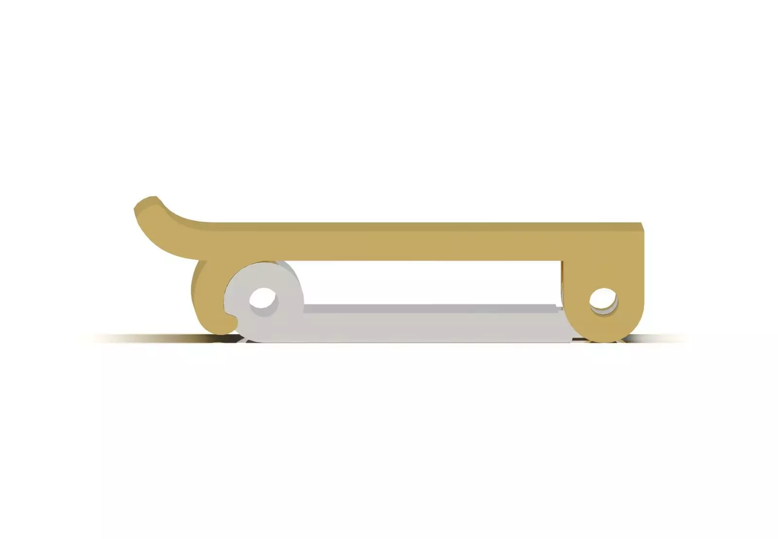 Classic STL 3DM gold two-tone box lock model gl0028 3D print model_2