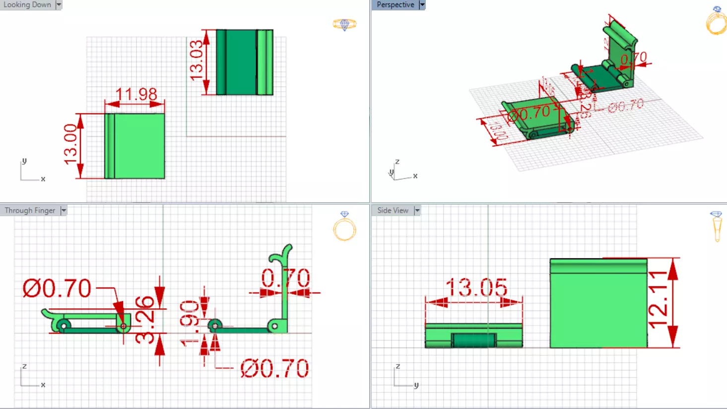 Classic STL 3DM gold two-tone box lock model gl0028 3D print model_20