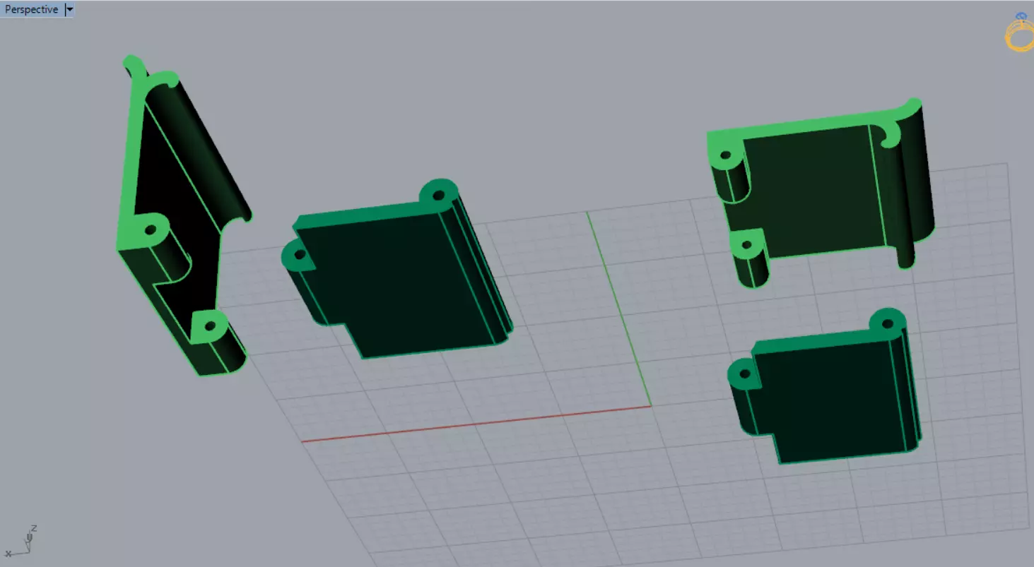 Classic STL 3DM gold two-tone box lock model gl0028 3D print model_7