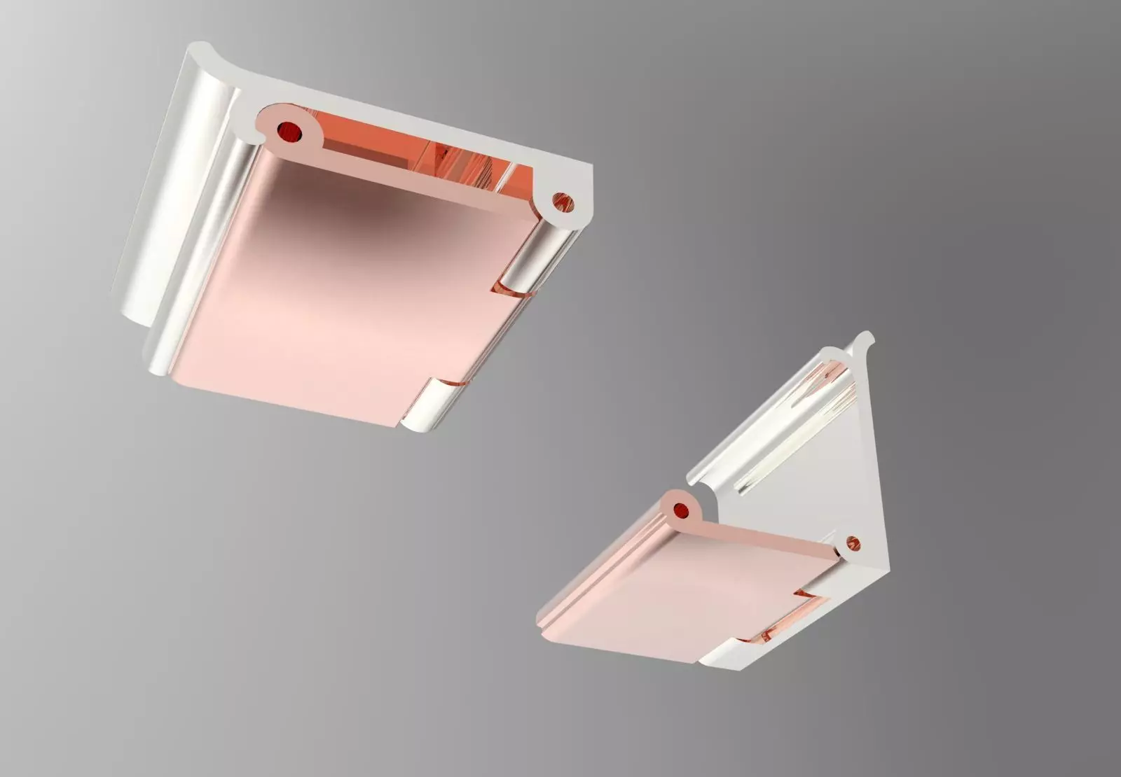 Classic STL 3DM gold two-tone box lock model gl0028 3D print model_16