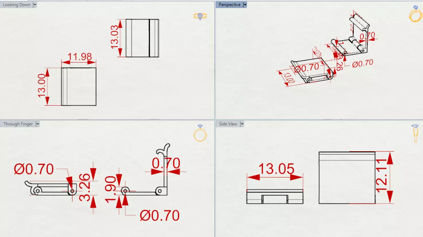 Classic STL 3DM gold two-tone box lock model gl0028 3D print model_22