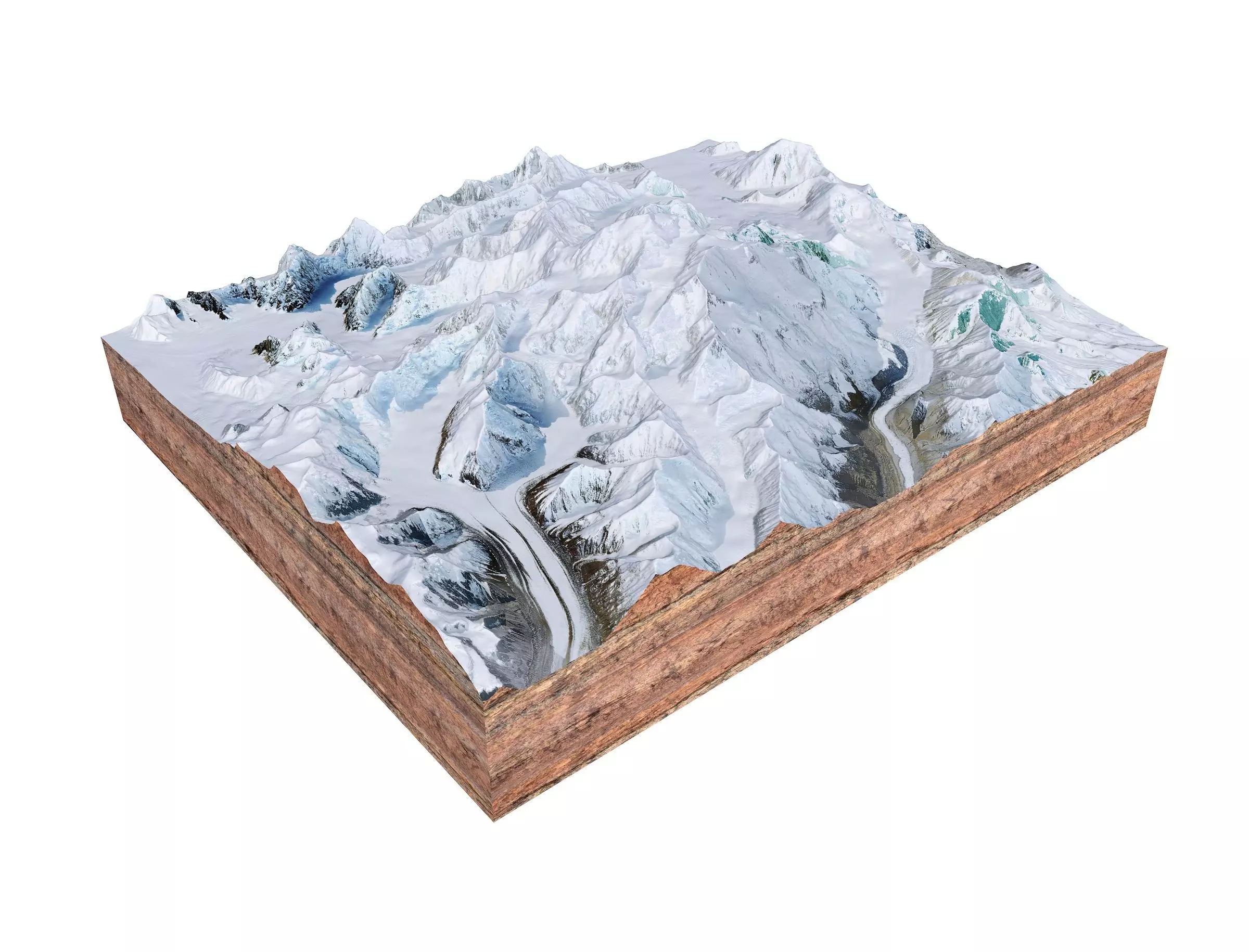 Denali Mountain Alaska USA 3D model_1