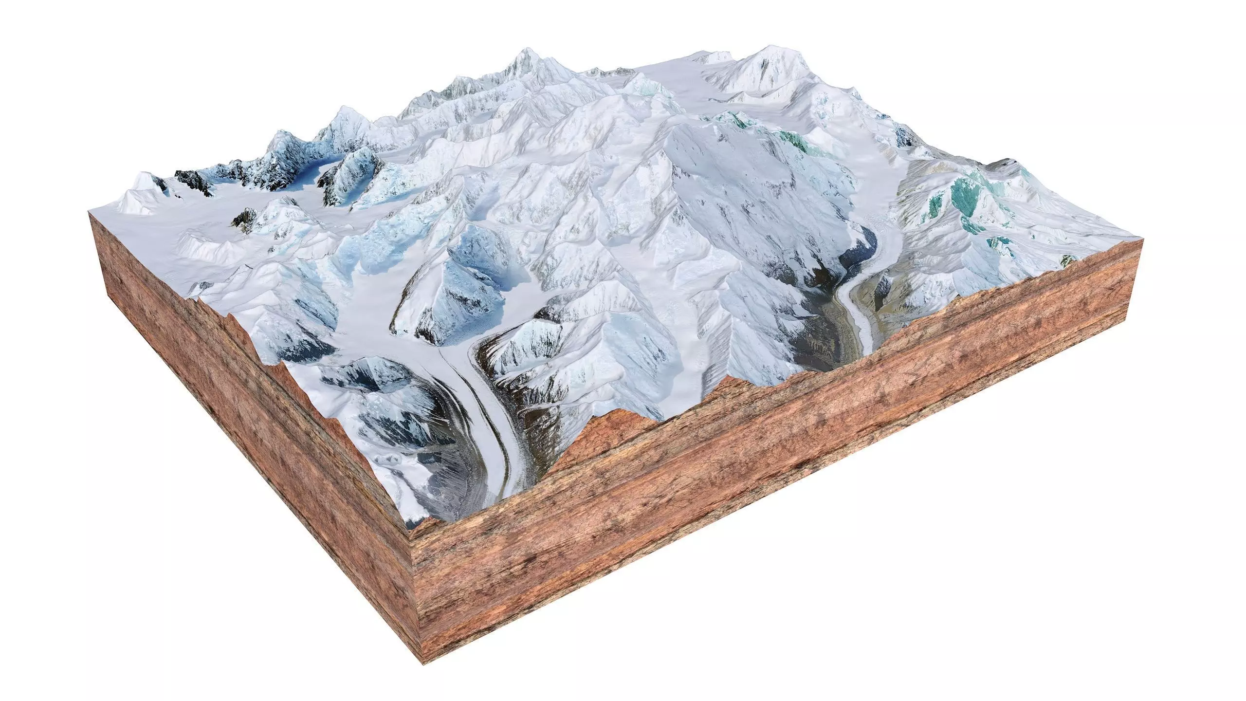 Denali Mountain Alaska USA 3D model_2
