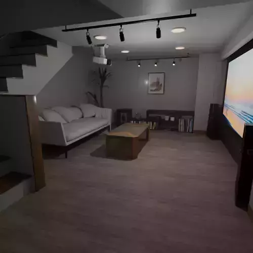 The underground theater room