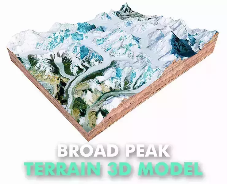 Broad Peak Mountain Pakistan 3D model