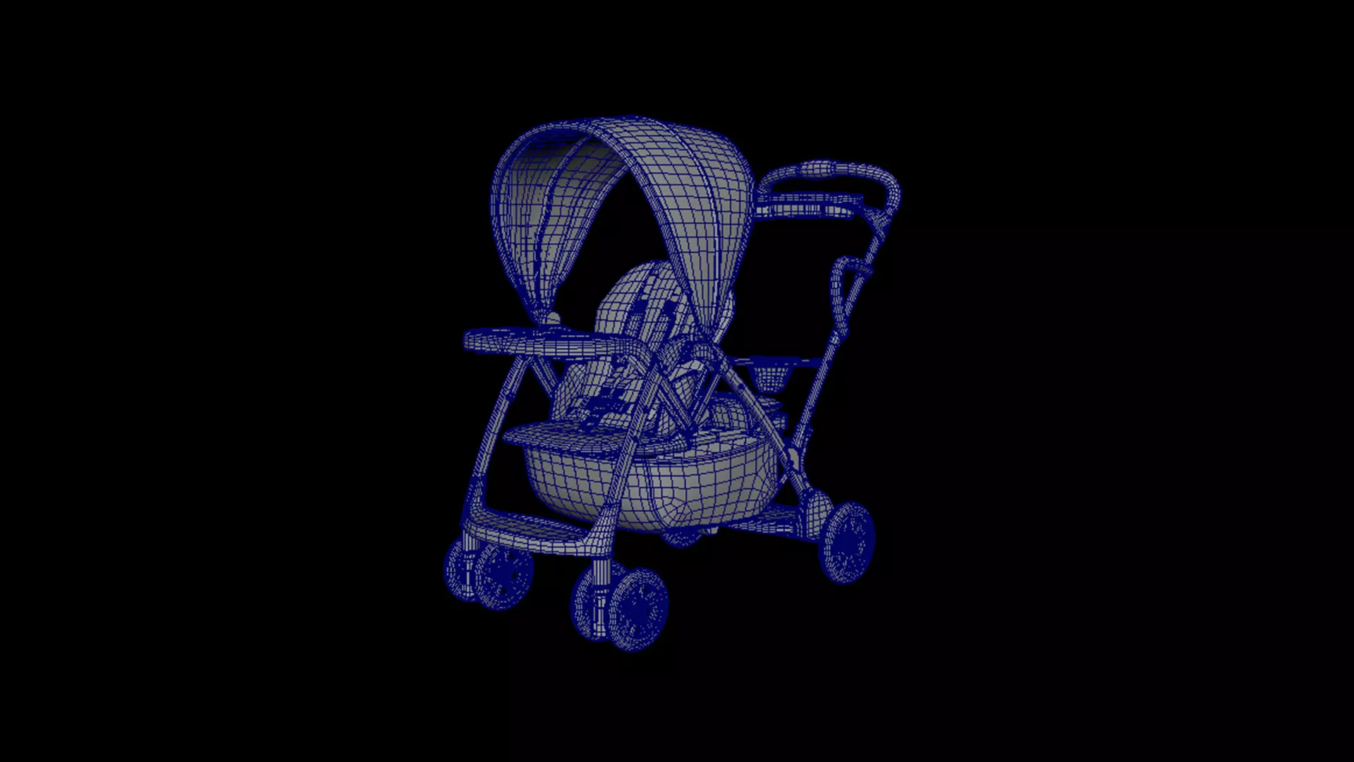 Baby stroller 3D model 3D model_6