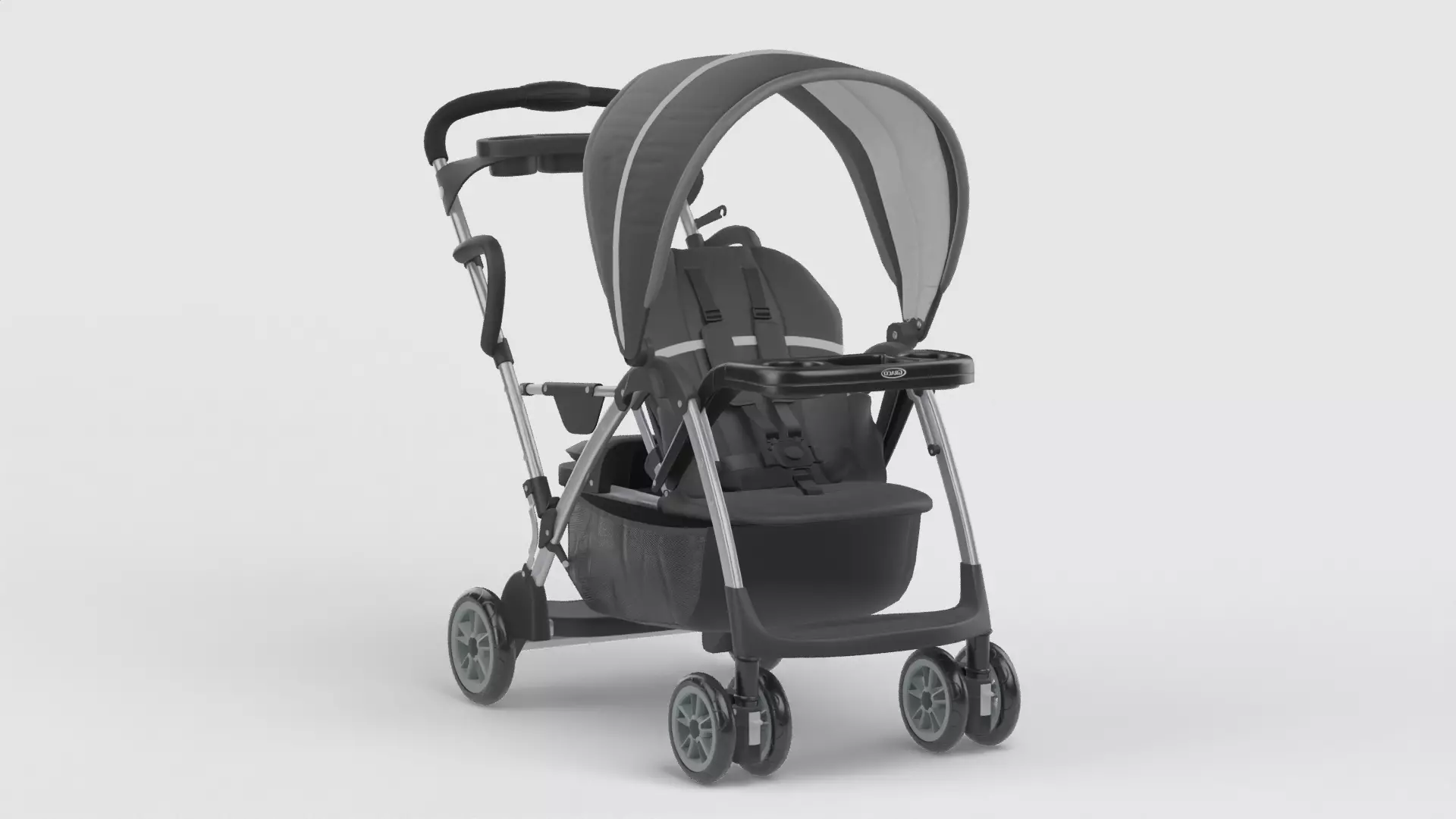 Baby stroller 3D model 3D model_4