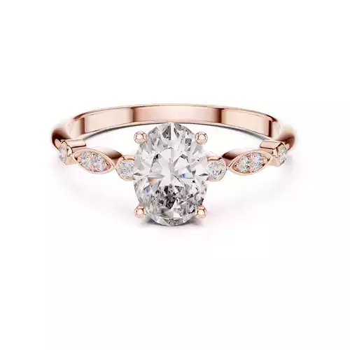 Oval Cut Diamond Engagement Wedding Ring 3DM STL Video