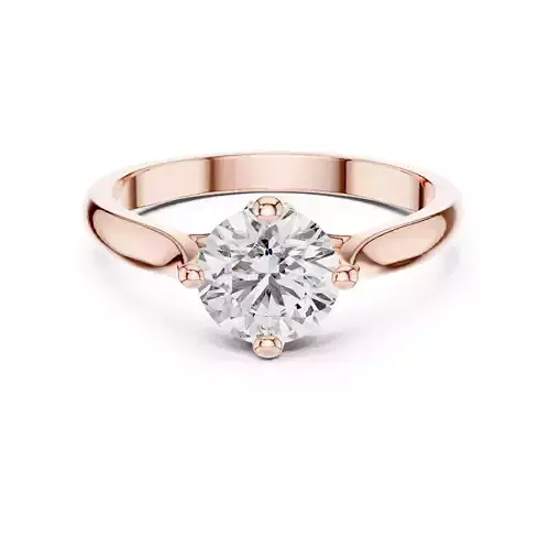 Solitaire Round Cut Compass Prong Set Wedding Ring 3DM STL Video 3D print model