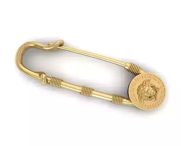 Safety Pin Gold 3D print model