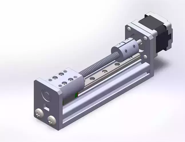 Linear actuator with trapezoidal screw
