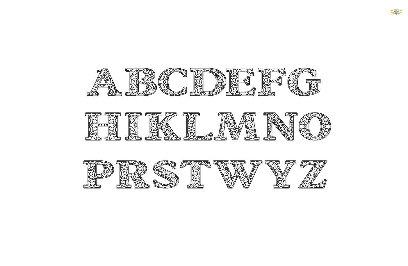 K letter pendant 3D print model_1