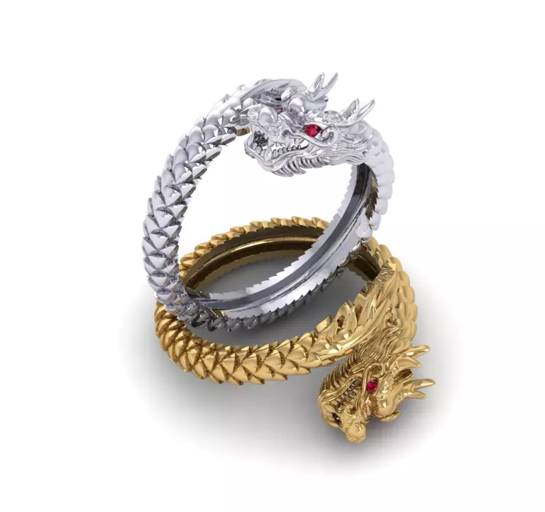 Dragon Ring Gold 3D print model