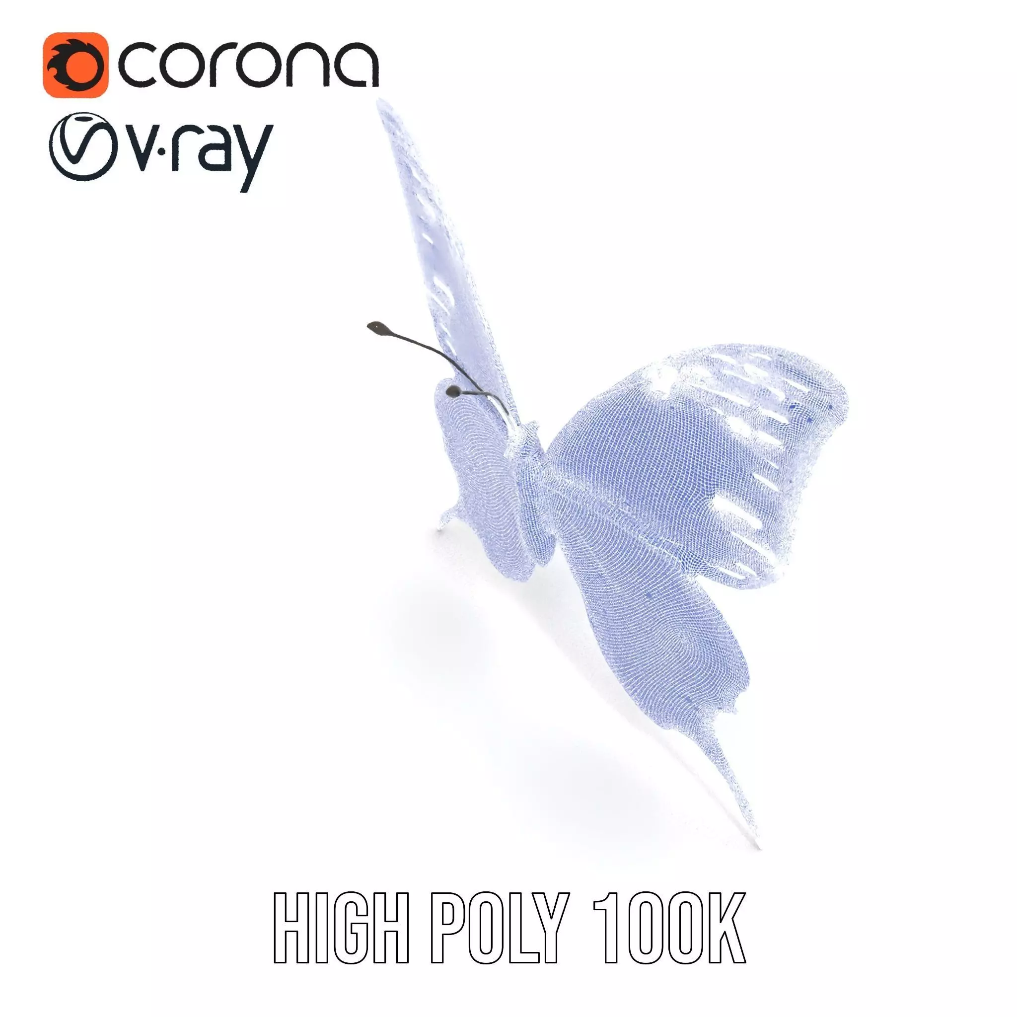 Vibrant Butterfly Wings model pack Low-poly 3D model_33