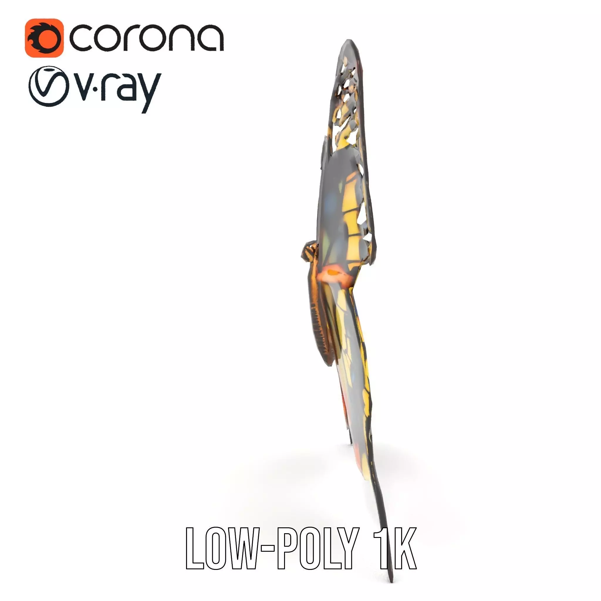 Vibrant Butterfly Wings model pack Low-poly 3D model_10