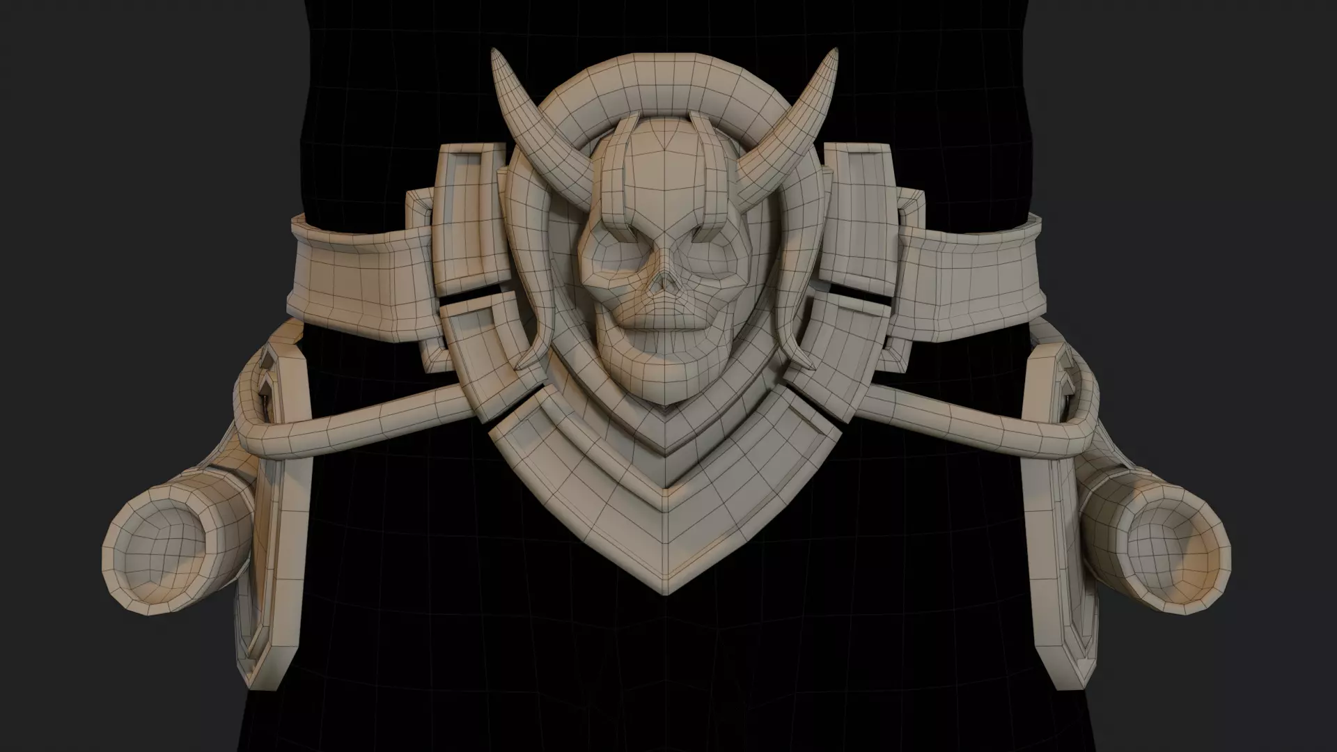 Metal Armor Set Low-poly 3D model_5