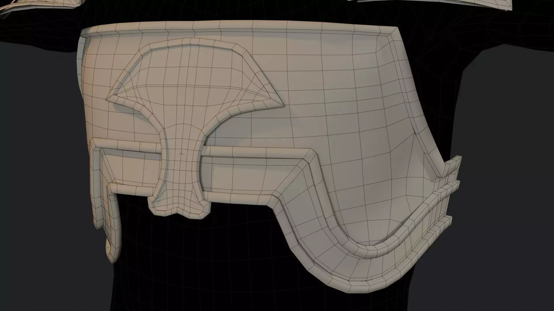 Metal Armor Set Low-poly 3D model_4