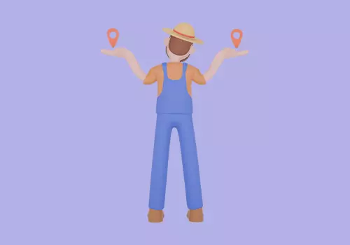 Stylized 3D Farmer Man Character-Cartoon Male Holding Map Pins  3D model_4