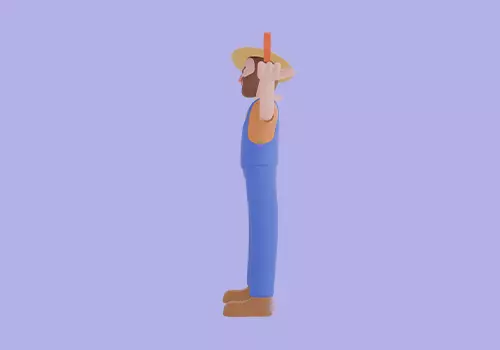 Stylized 3D Farmer Man Character-Cartoon Male Holding Map Pins  3D model_3
