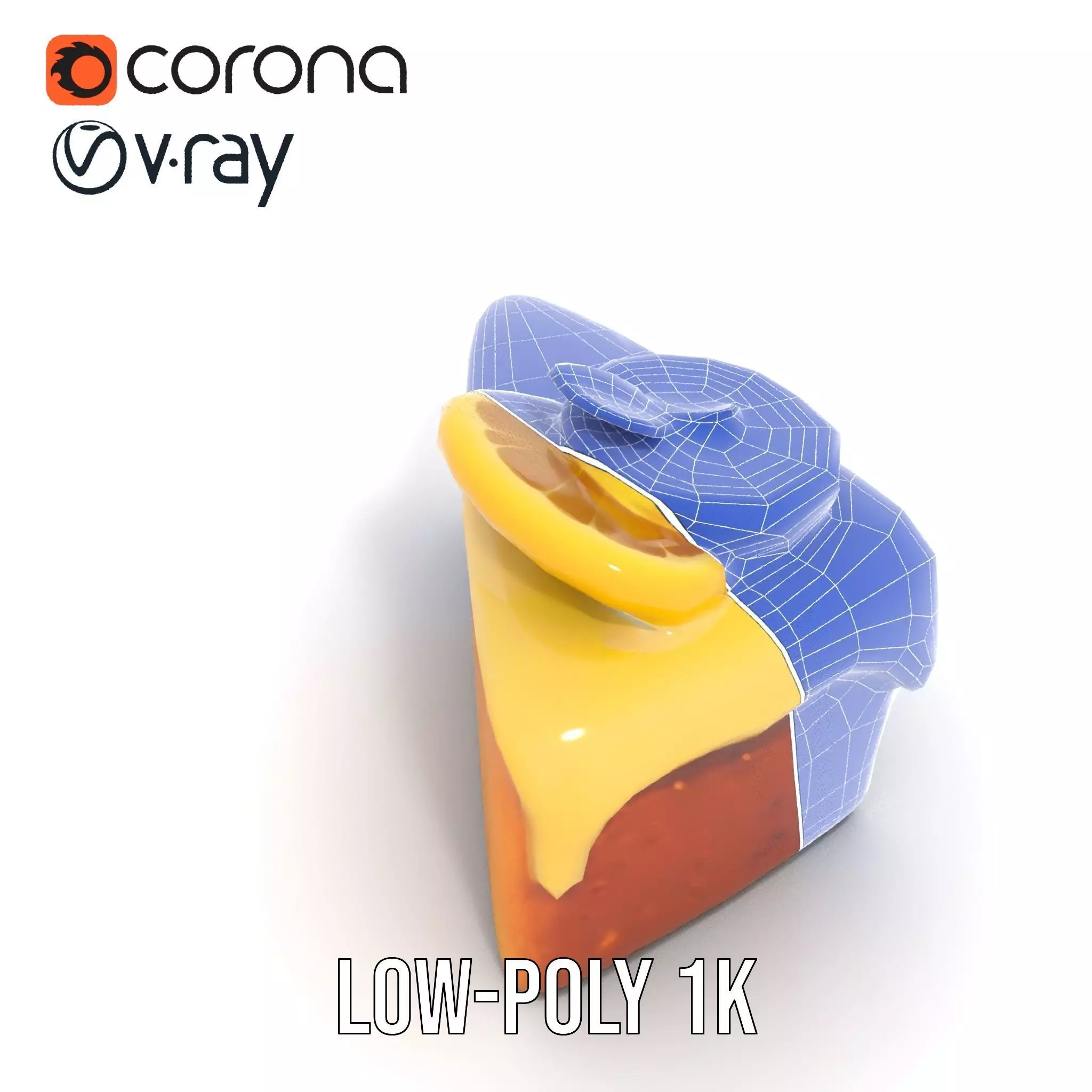 Lemon Slice Cake model pack Low-poly 3D model_22