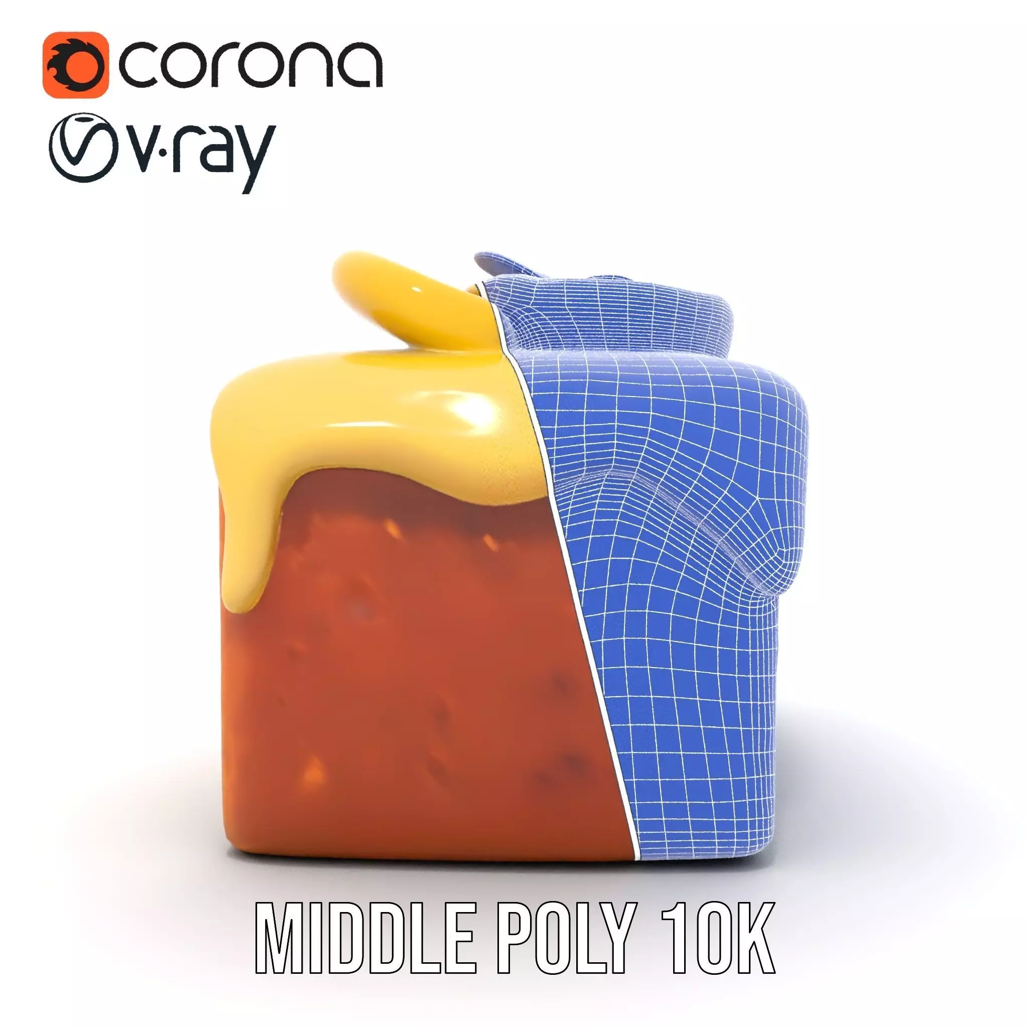 Lemon Slice Cake model pack Low-poly 3D model_30