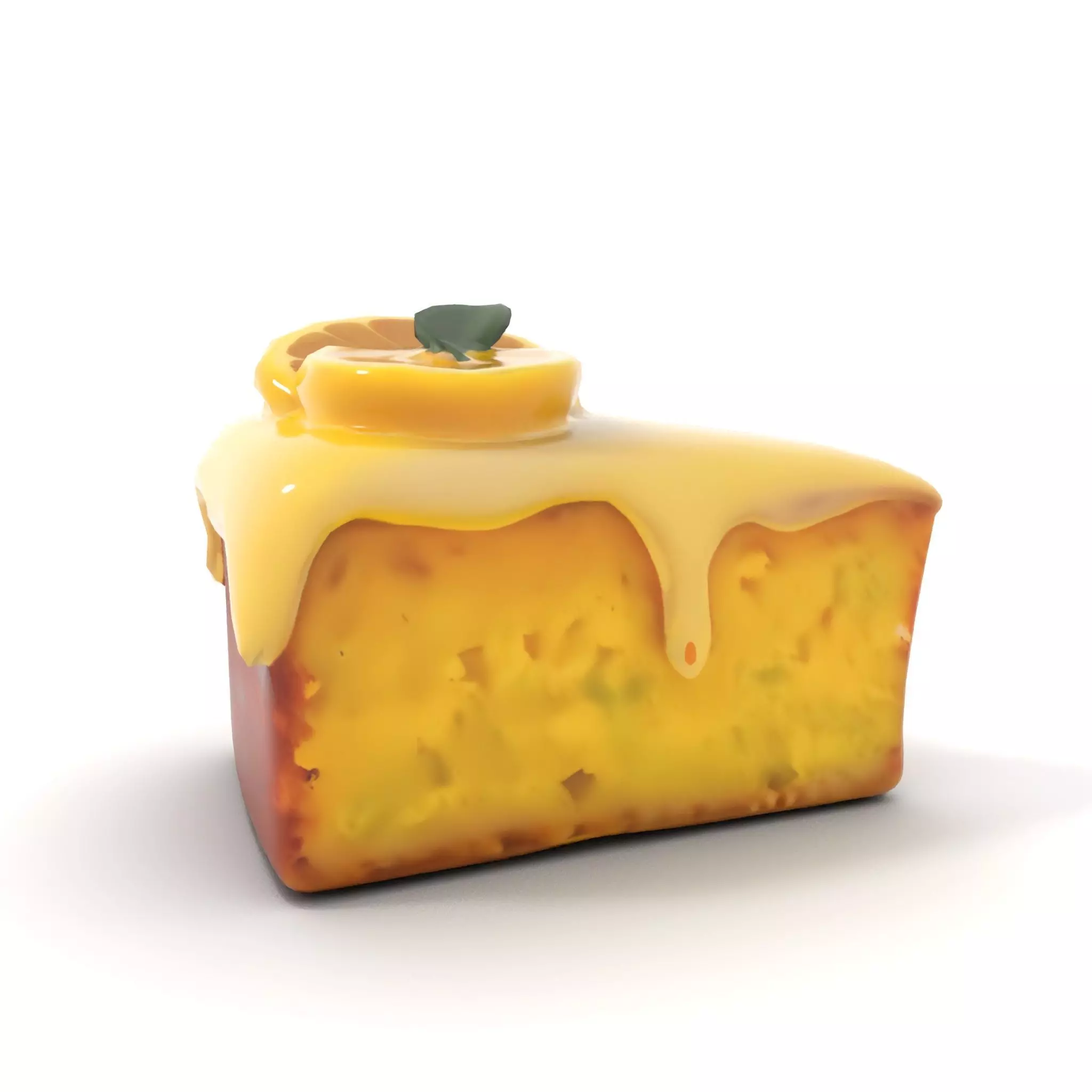 Lemon Slice Cake model pack Low-poly 3D model_9