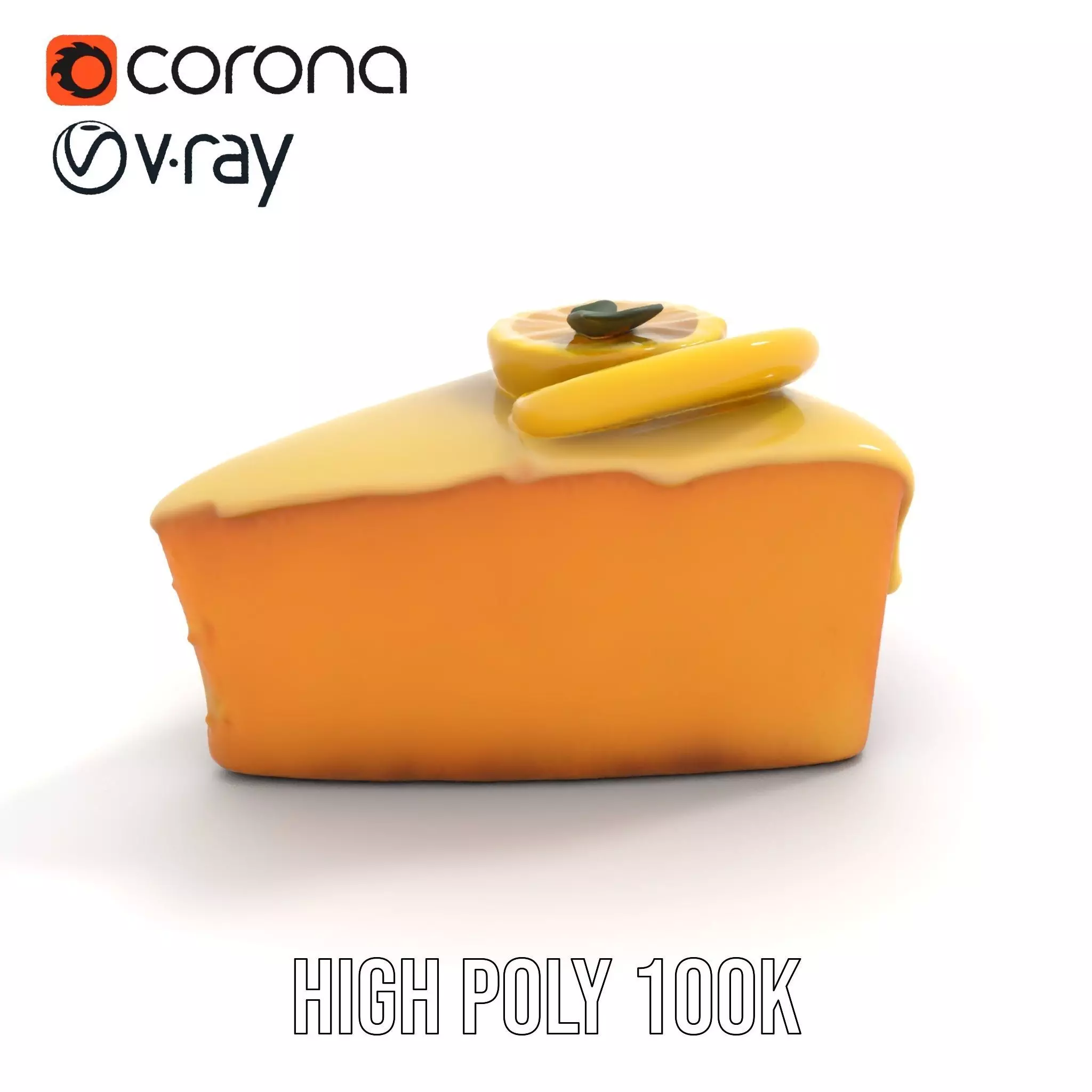 Lemon Slice Cake model pack Low-poly 3D model_20