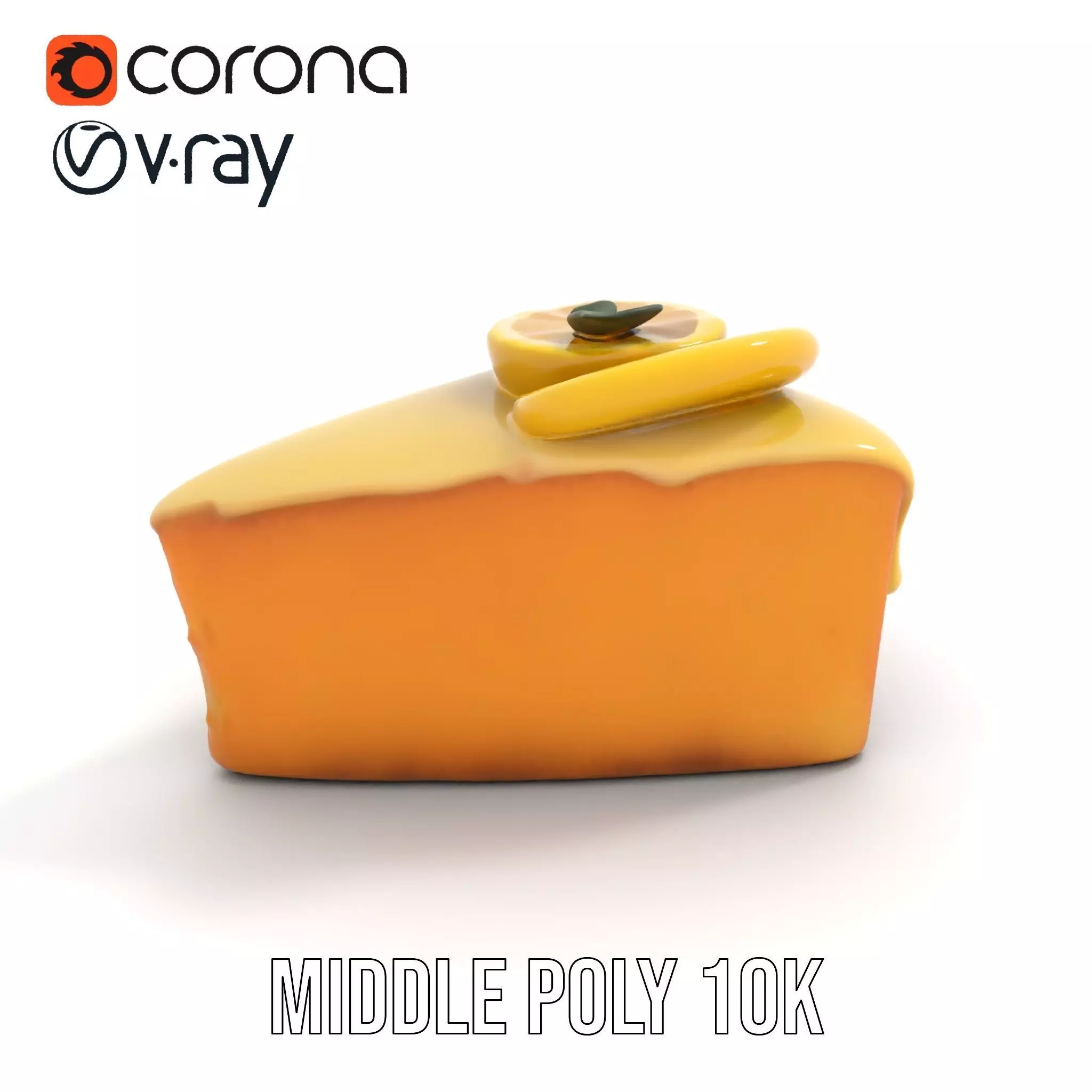 Lemon Slice Cake model pack Low-poly 3D model_13