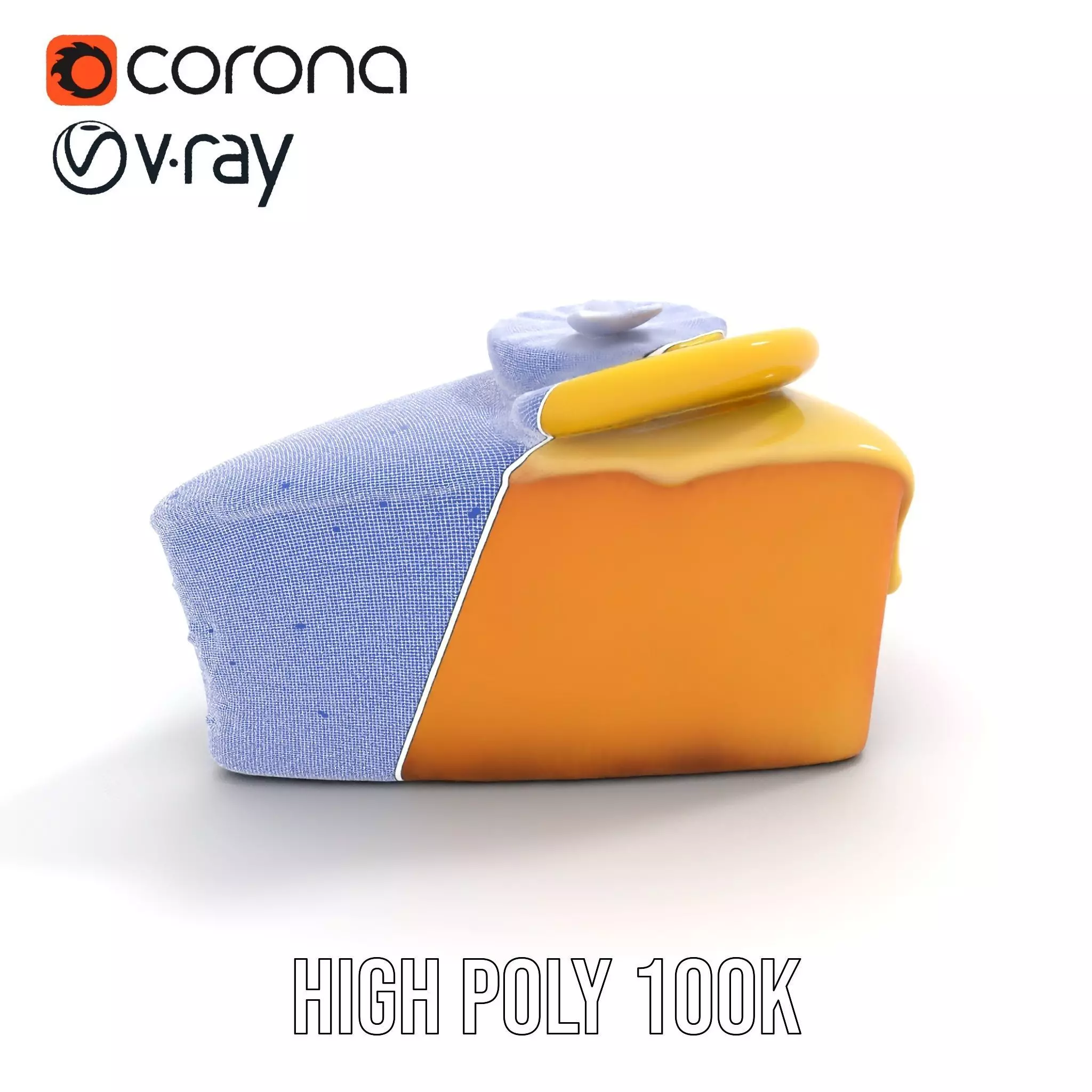 Lemon Slice Cake model pack Low-poly 3D model_29