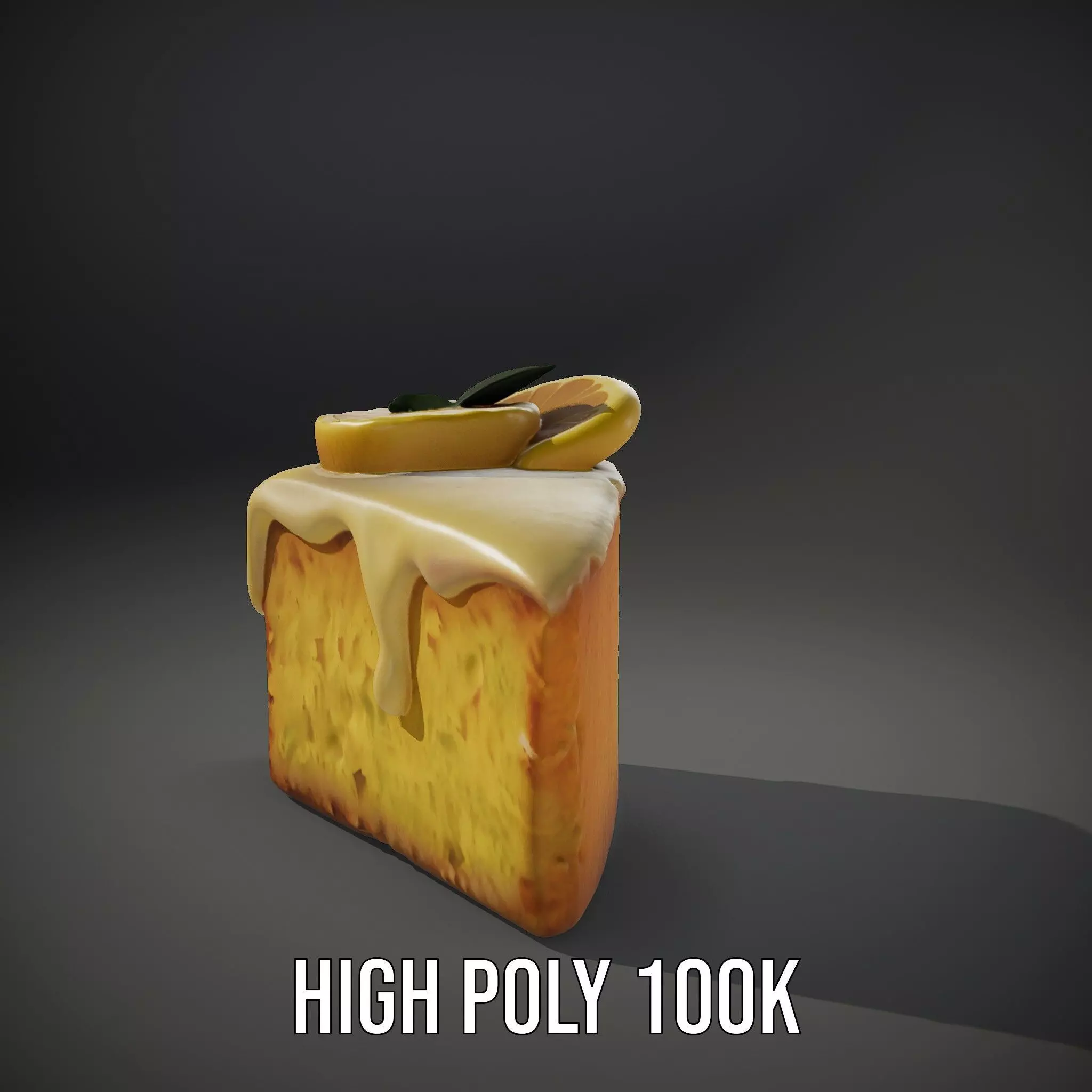 Lemon Slice Cake model pack Low-poly 3D model_10