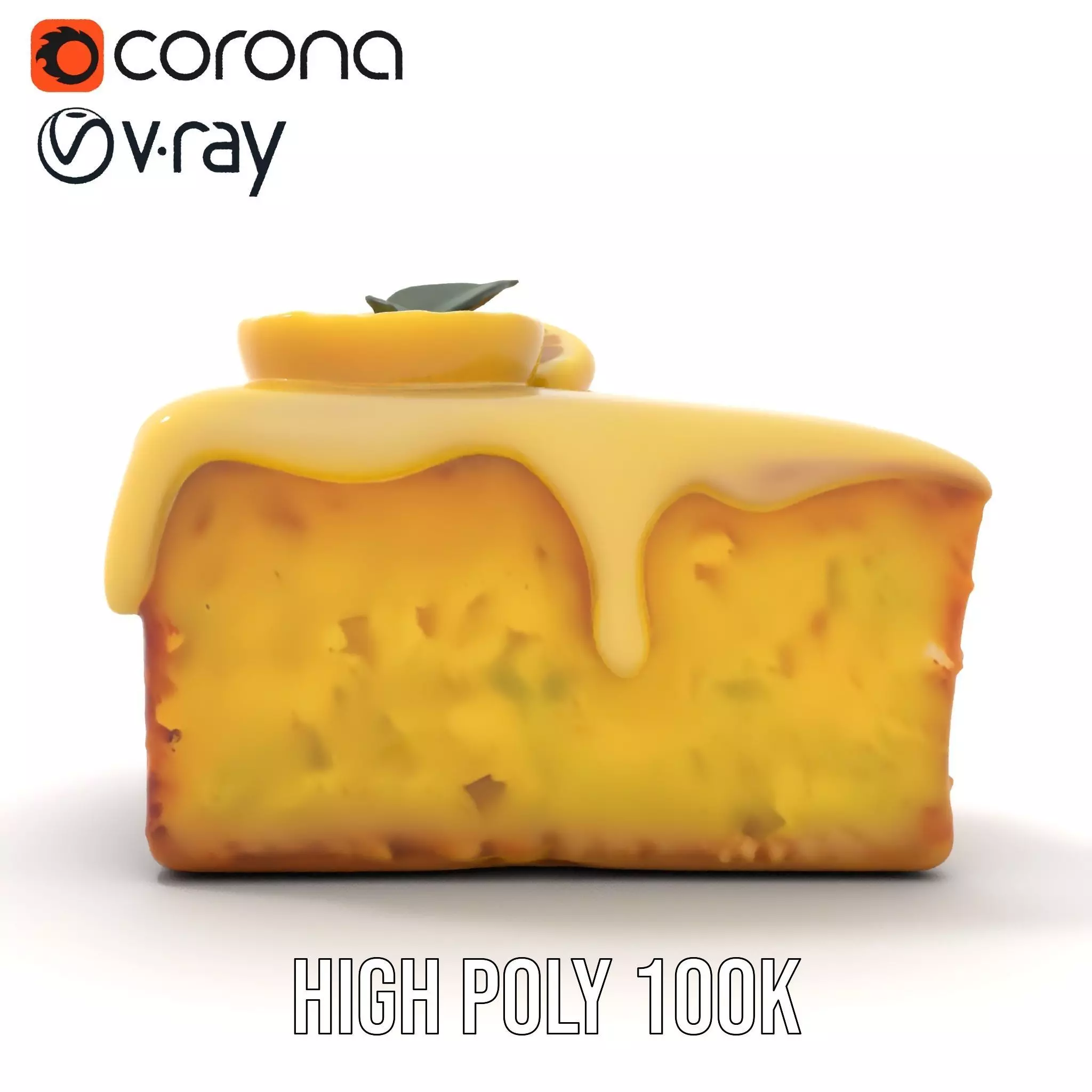 Lemon Slice Cake model pack Low-poly 3D model_32