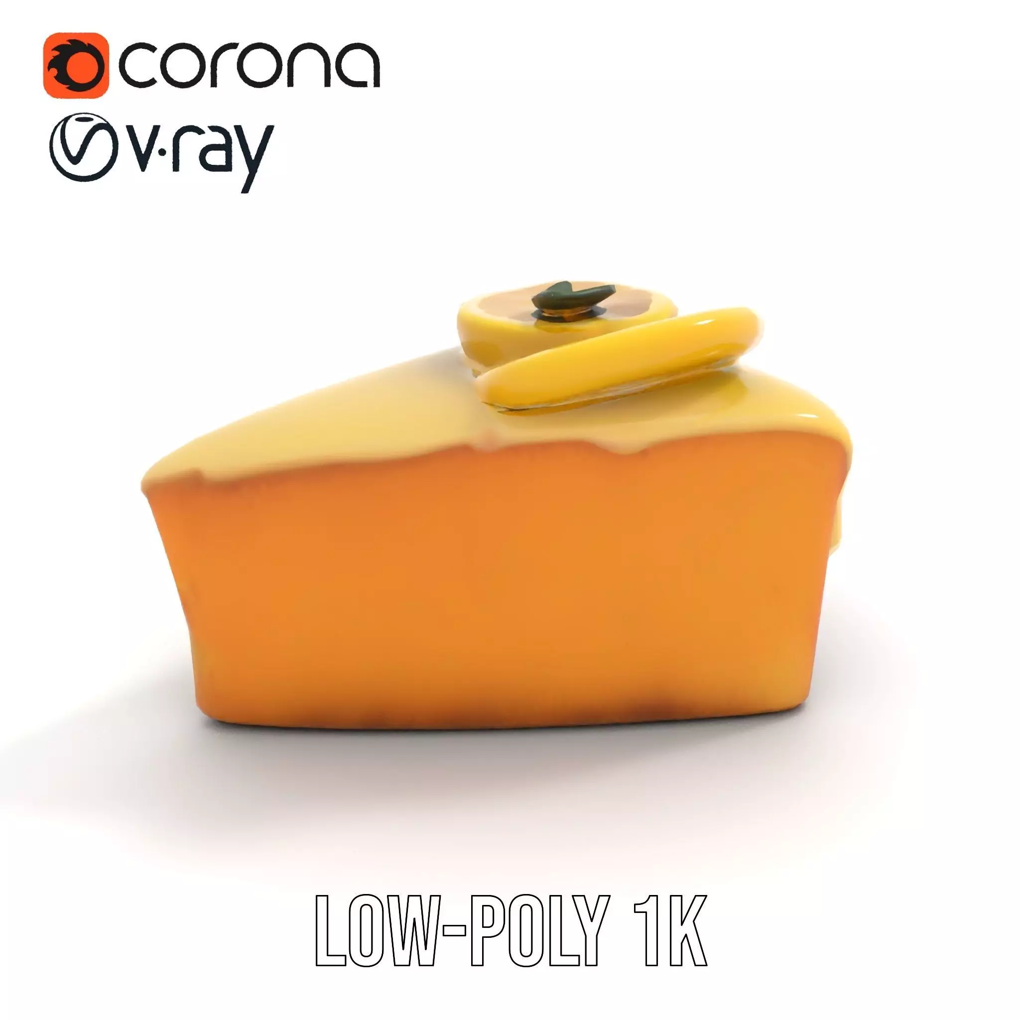 Lemon Slice Cake model pack Low-poly 3D model_12