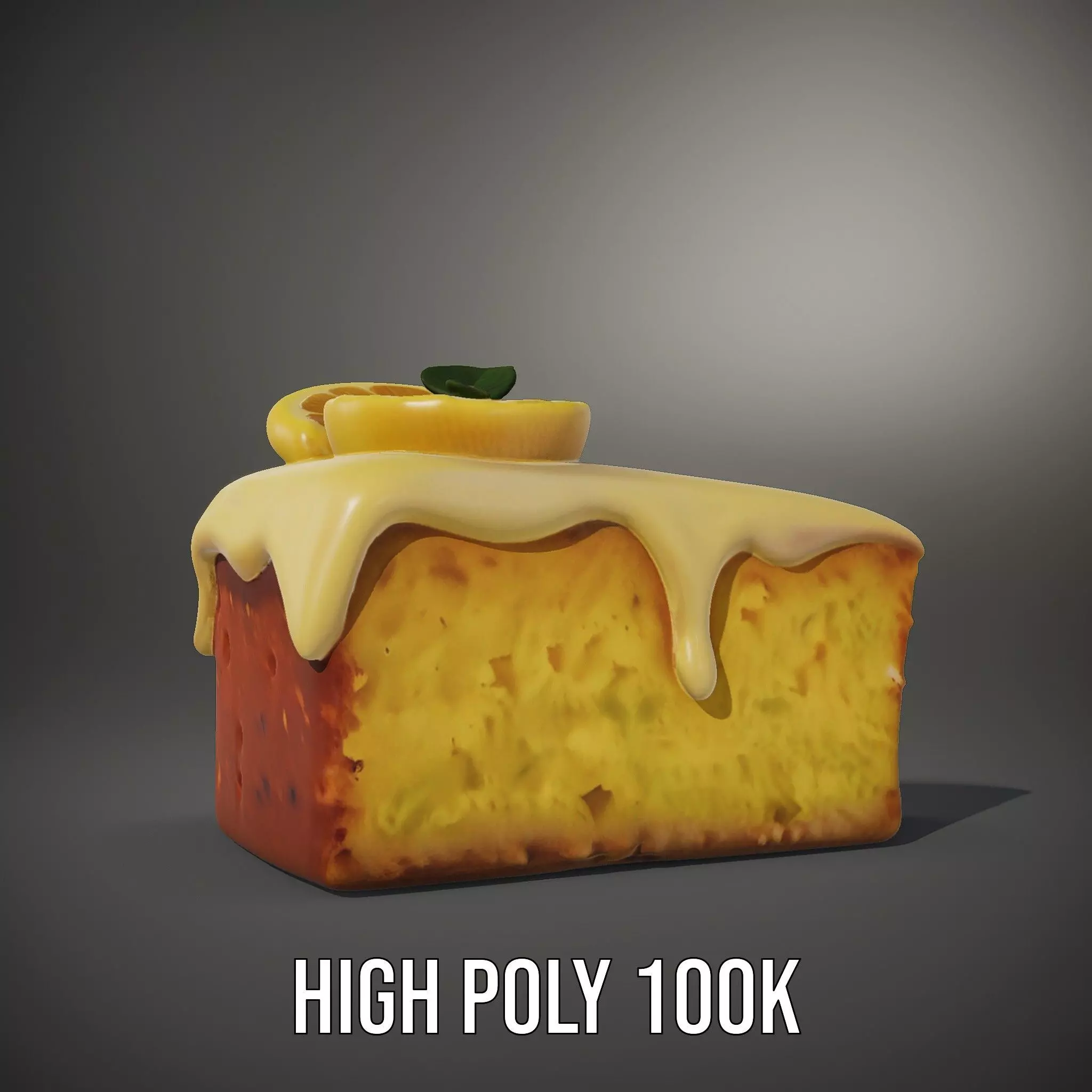 Lemon Slice Cake model pack Low-poly 3D model_8