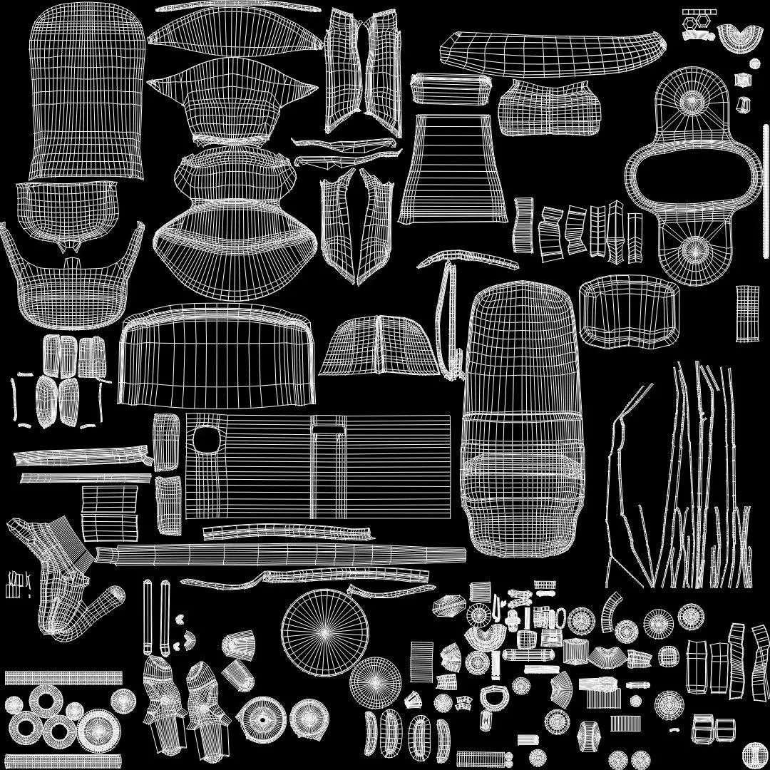 Baby stroller 3D model 3D model_6