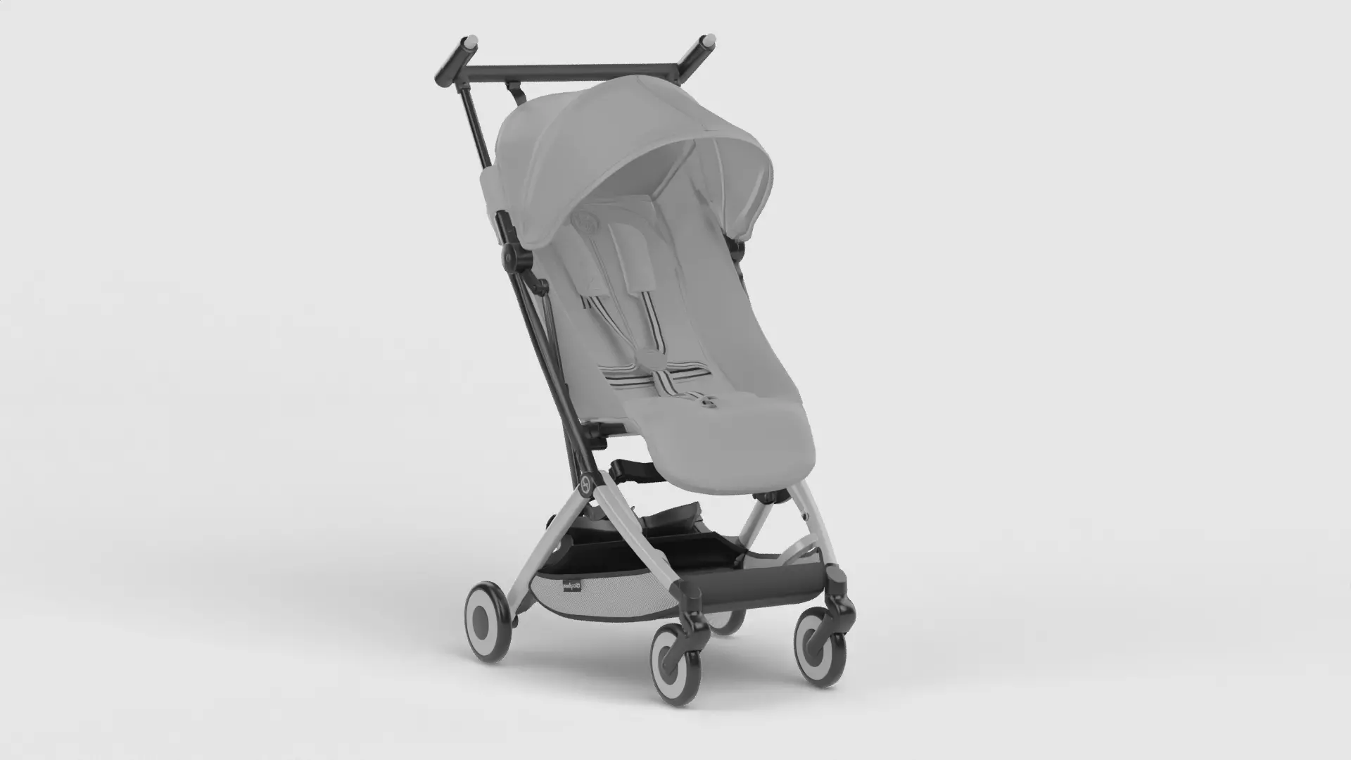 Baby stroller 3D model 3D model_4