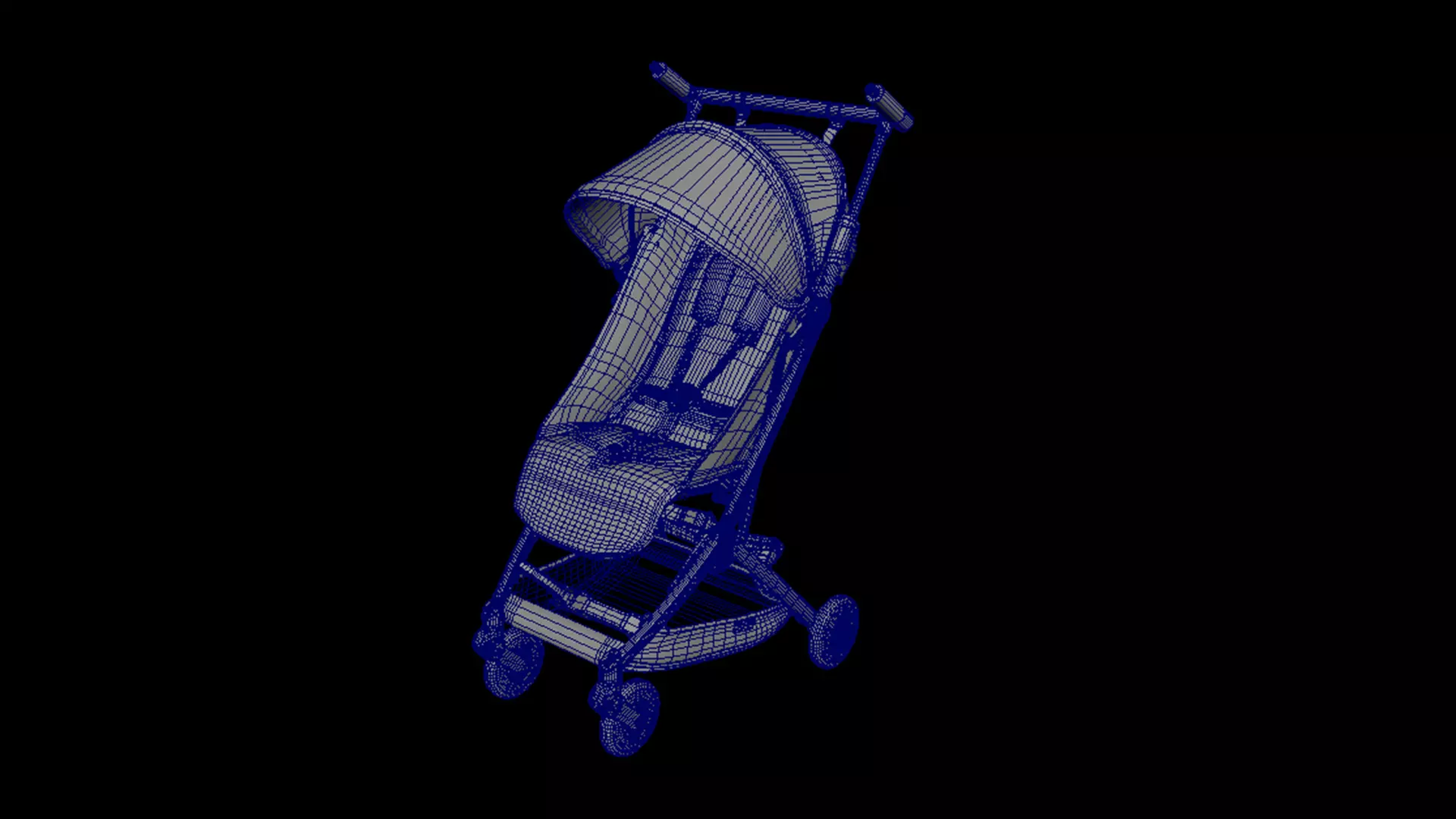 Baby stroller 3D model 3D model_5