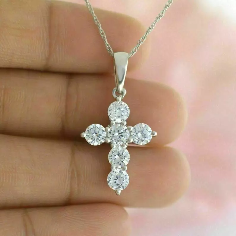 Elegant cross pendant 3D print model_2