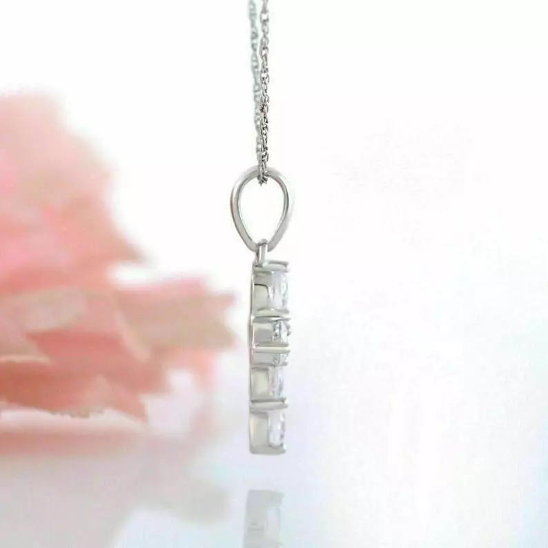 Elegant cross pendant 3D print model_1