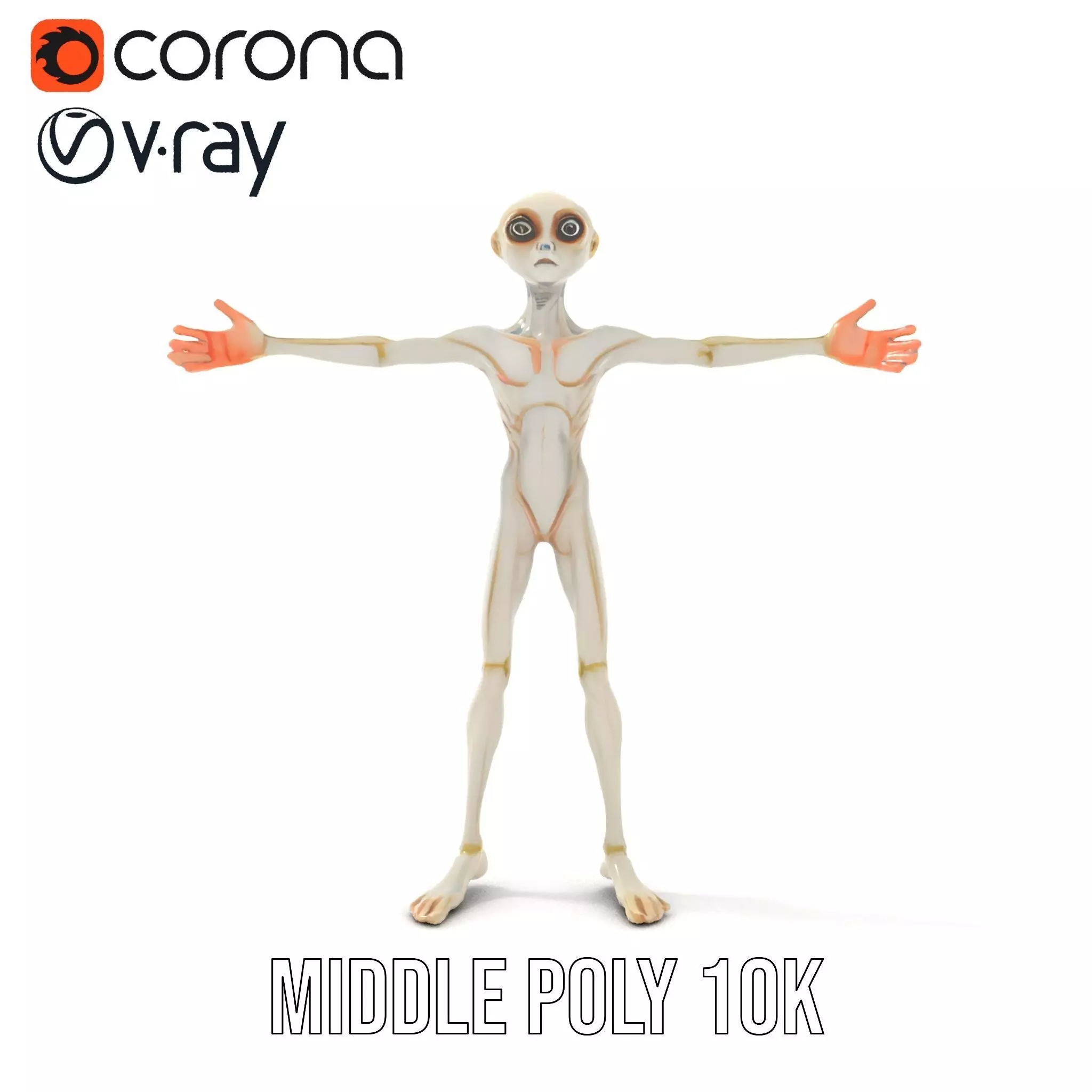 Alien Character model pack Low-poly 3D model_25