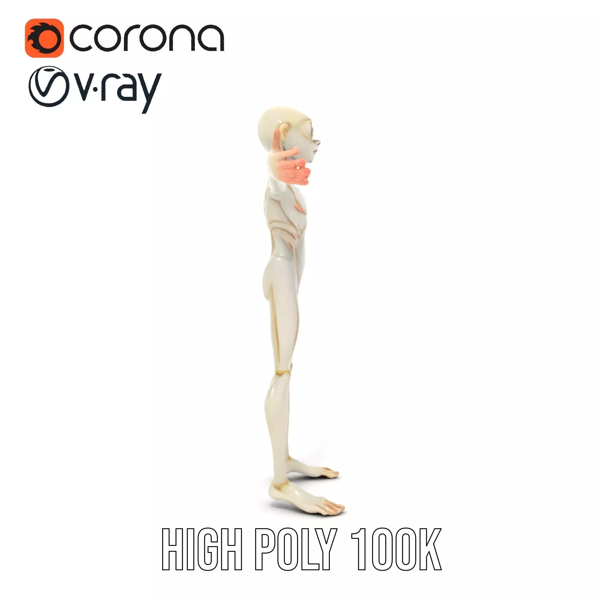 Alien Character model pack Low-poly 3D model_34