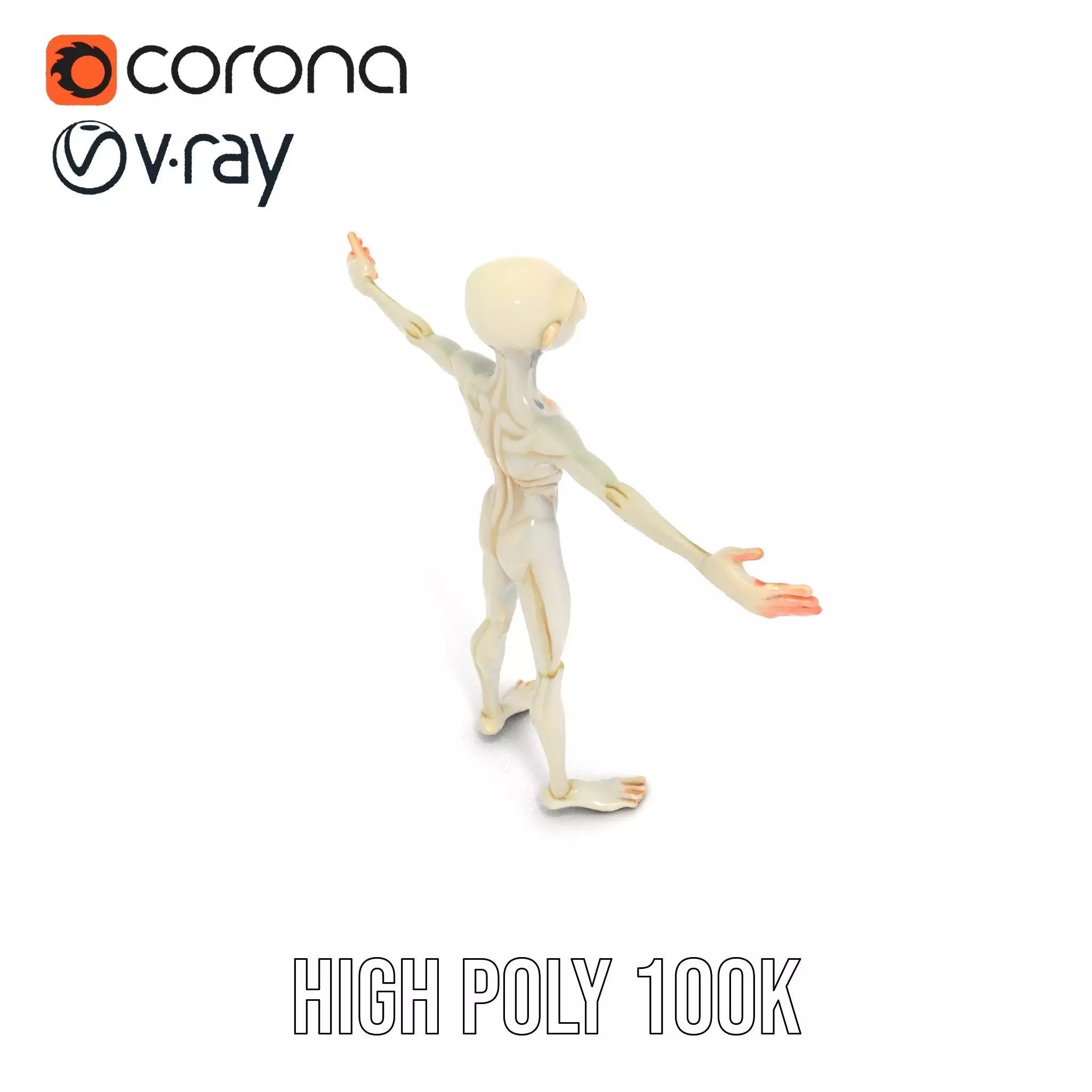 Alien Character model pack Low-poly 3D model_33