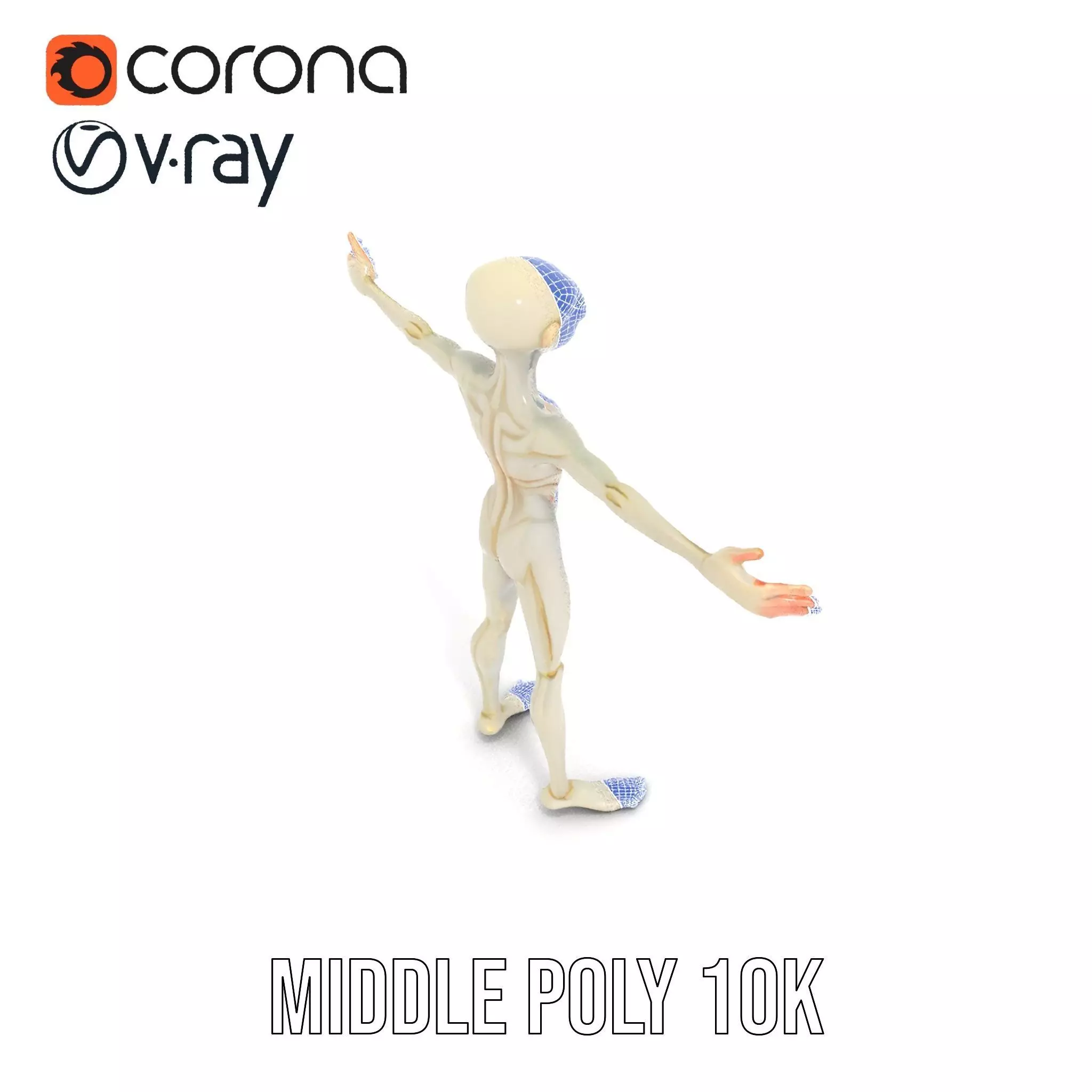 Alien Character model pack Low-poly 3D model_16