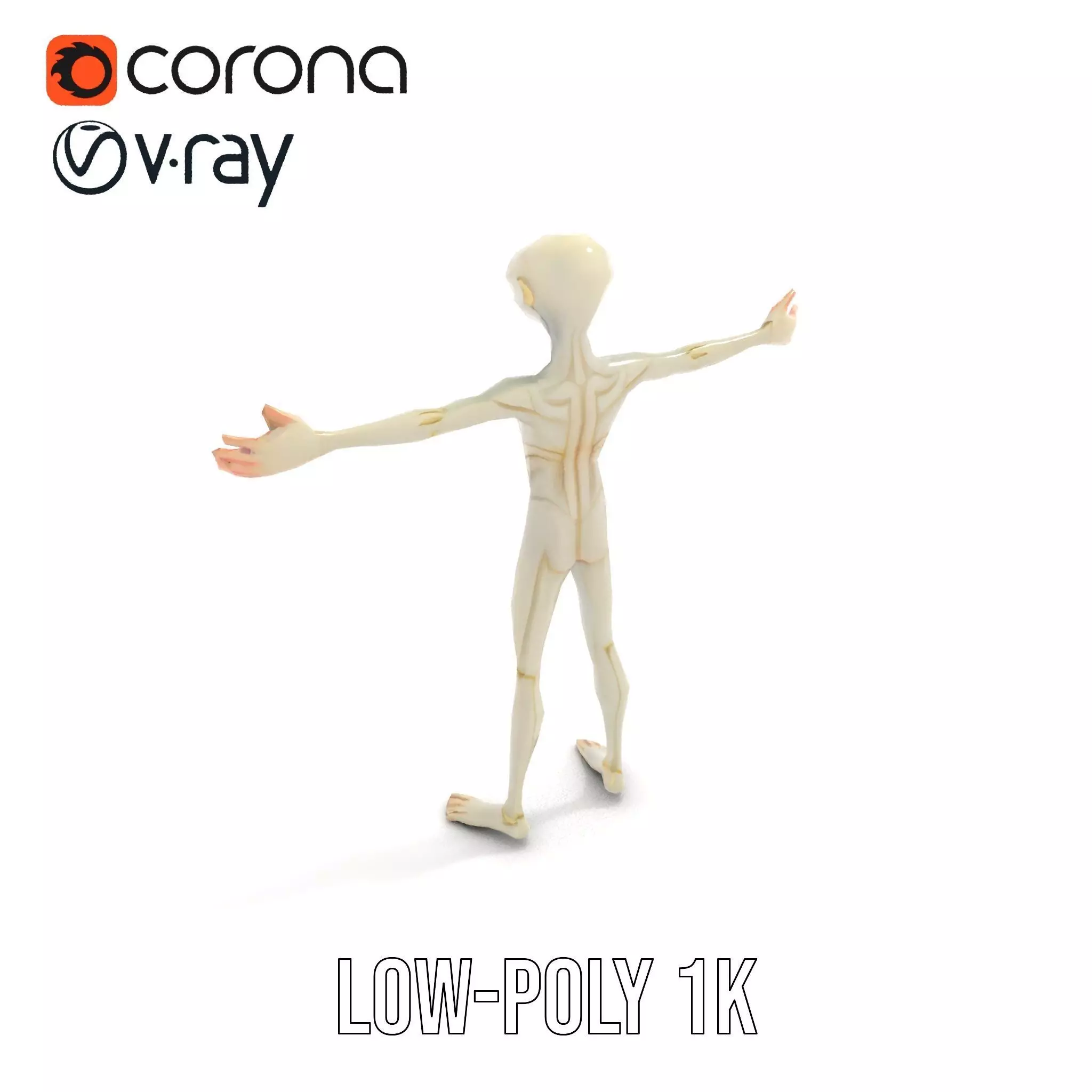 Alien Character model pack Low-poly 3D model_20