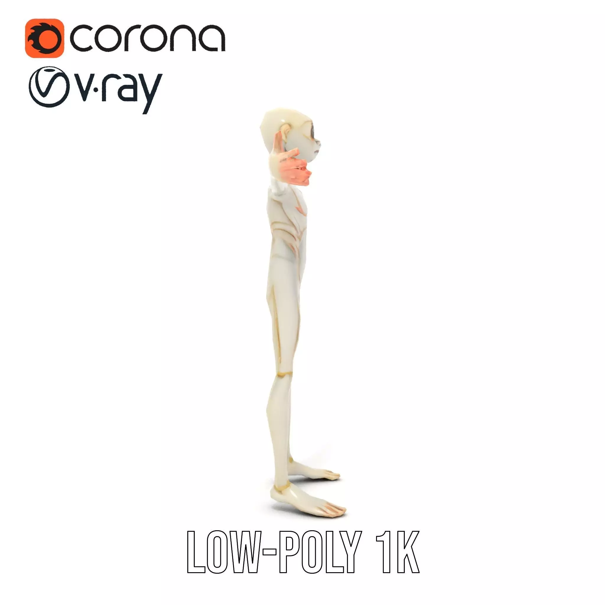 Alien Character model pack Low-poly 3D model_8