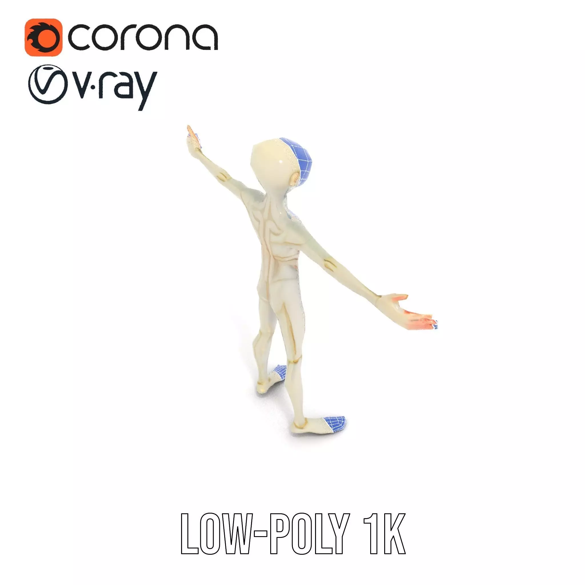 Alien Character model pack Low-poly 3D model_32