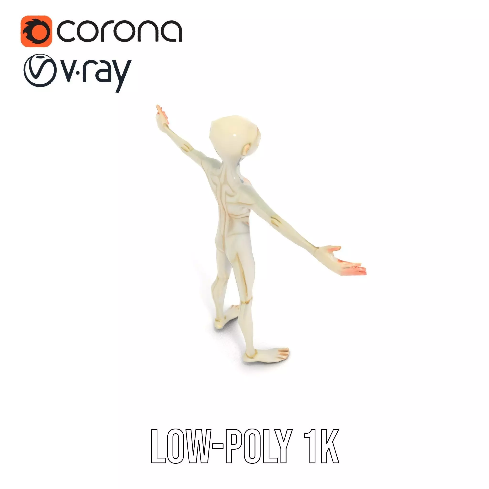 Alien Character model pack Low-poly 3D model_9