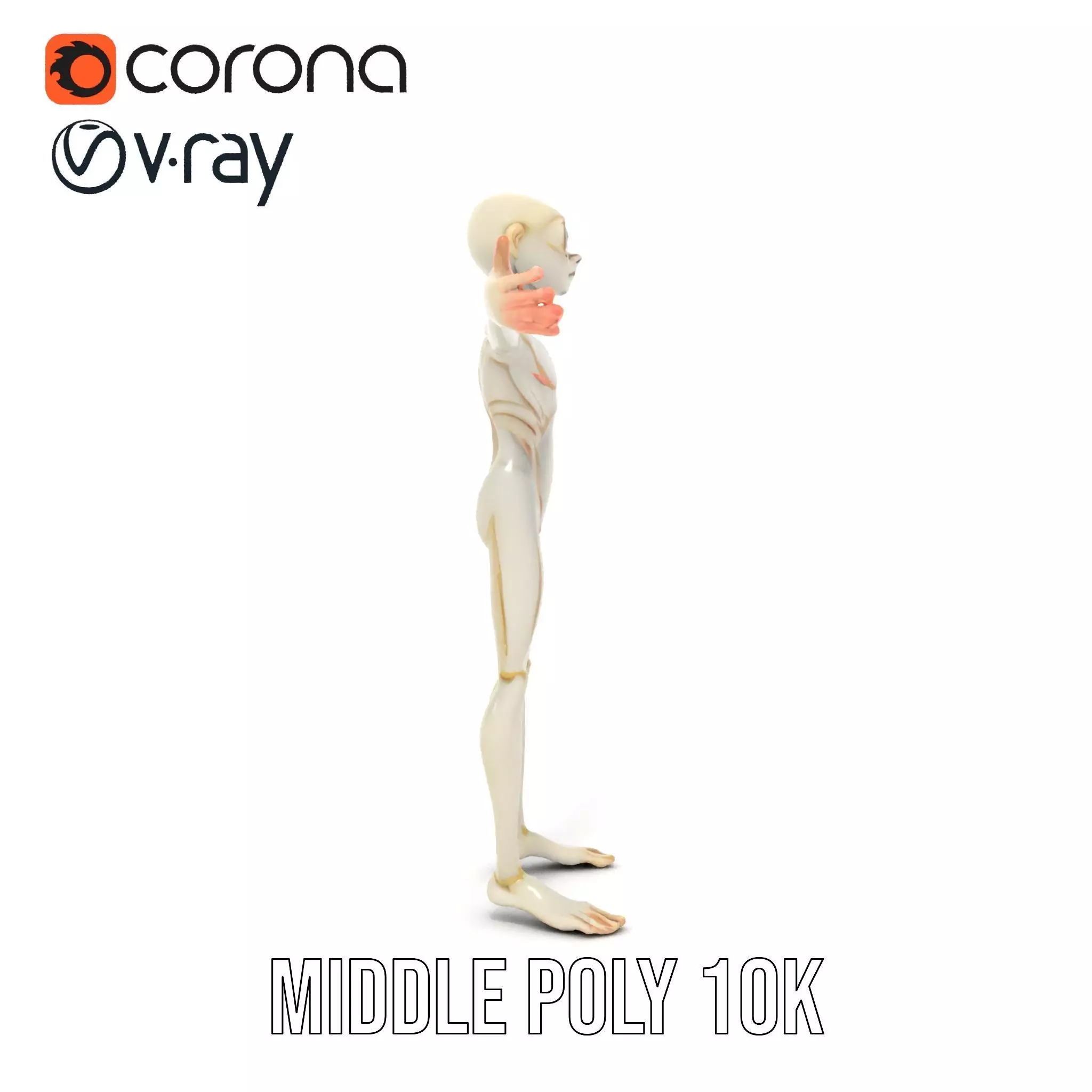 Alien Character model pack Low-poly 3D model_31